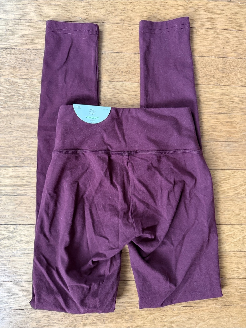 NWT Aerie XXS Offline OG Regular Rise Burgundy Leggings